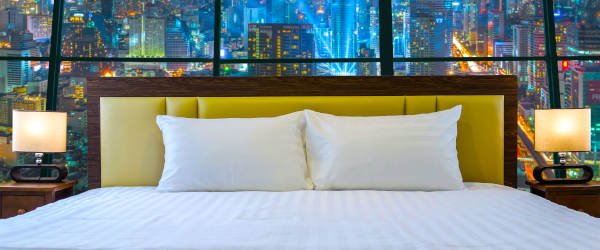 Luxury Interior Bedroom With Windows Glass Beside Top View Of Ba Escort Hongkong - High Class Escort Models and Ladies Blue Label Models