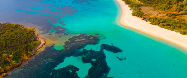 Aerial Drone Footage Of The Crystalline Sea Of Sardinia. Tuerredda Beach And White Sand. Escort Sardinia - Aerial Drone Footage Of The Crystalline